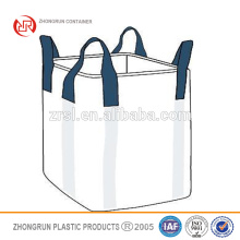 2015 nouvelle conception Vente chaude haute qualité faible coût fibc ventilé grands sacs 1000 kg Chine 1 tonne en vrac sacs par ZHONGRUN CONTENEURS